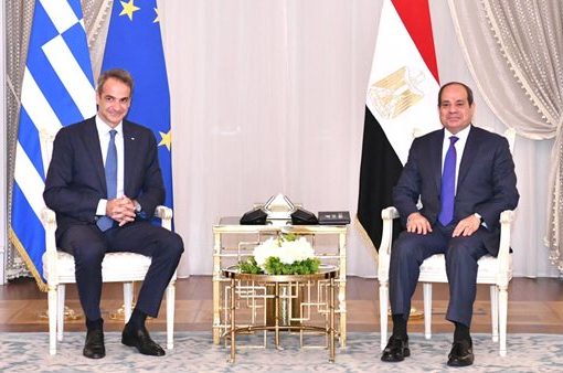 السيسي يبحث مع رئيس وزراء اليونان تعزيز التعاون المشترك بمختلف المجالات