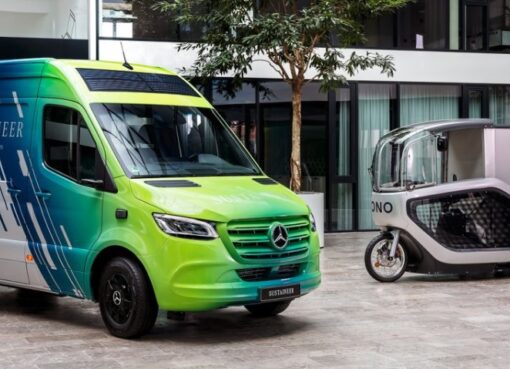 مرسيدس- بنز تطرح سيارتها الفان ( SUSTAINEER ) المدعومة بدراجة الشحن المقدمة من ( ONOMOTION)