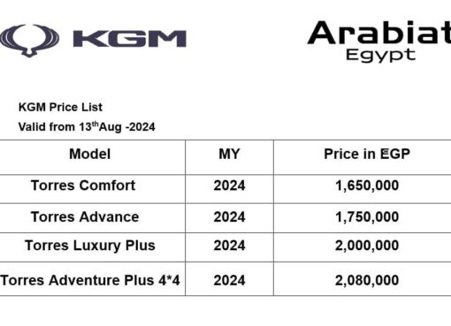 “عربيات” تعلن احدث اسعار سيارات KGM لفئات توريس